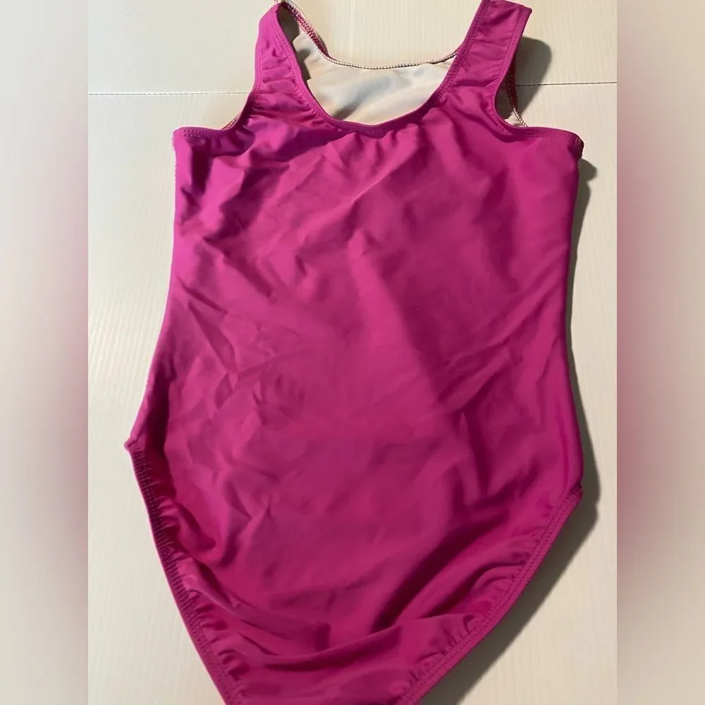 Destira gymnastics tank pastel blue pink sleeveless leotard LC-large child